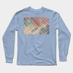 Abstract Swirled Bridge Planks Long Sleeve T-Shirt